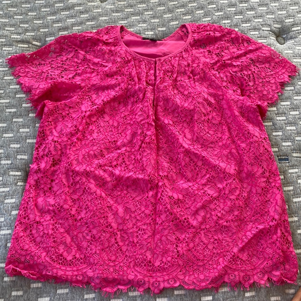 J crew lace blouse